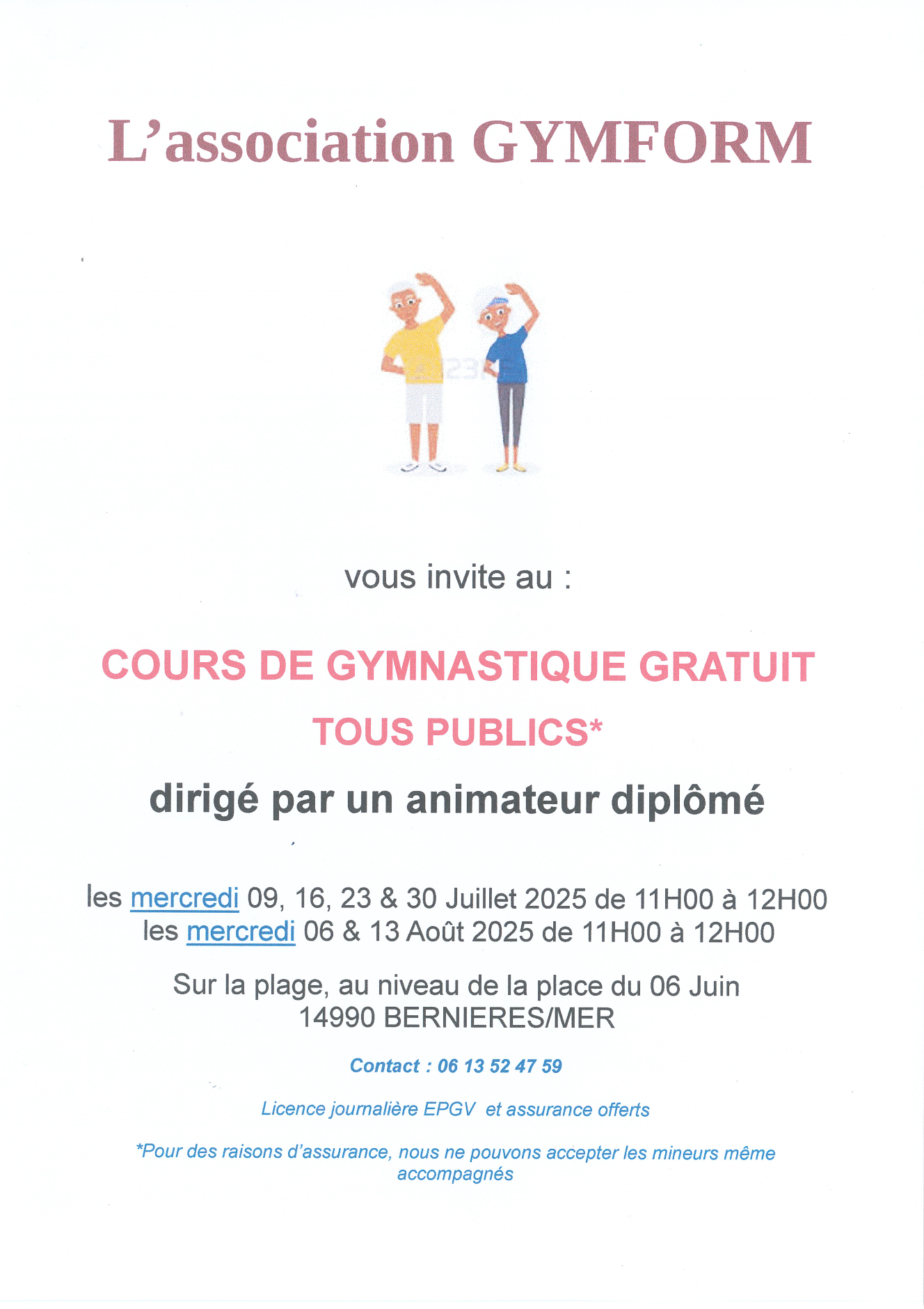 Séances de gymnastique douce