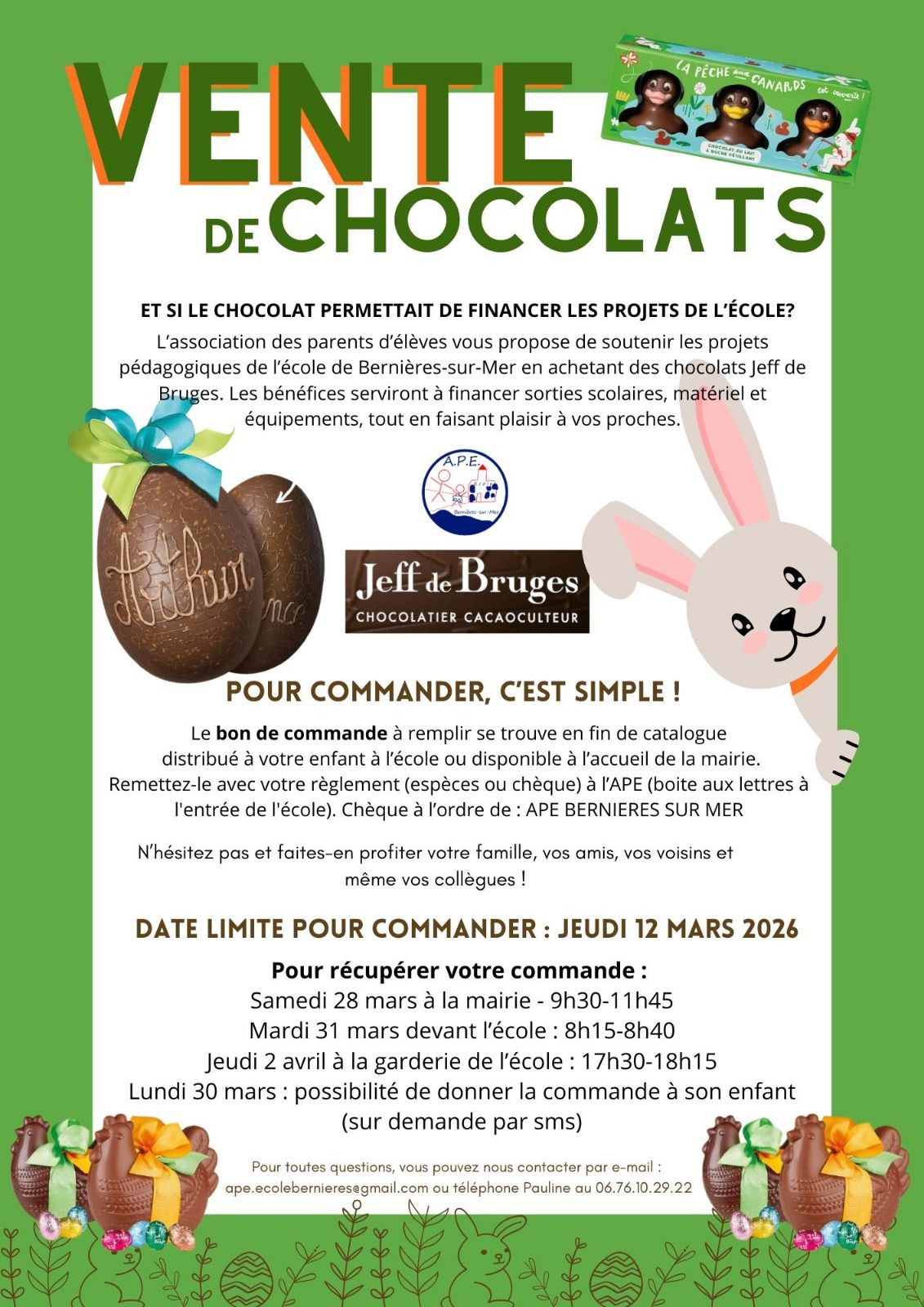 VENTE CHOCOLATS - APE